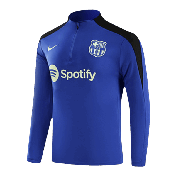 Kids Barcelona Zipper Sweat Kit(Top+Pants) Blue 2024/25 - Image 2