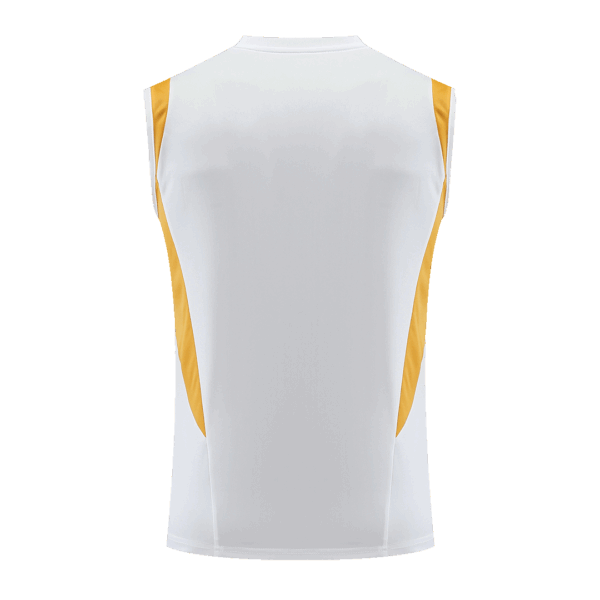 Real Madrid Sleeveless Training Kit (Top+Shorts) White 2023/24 - Image 6