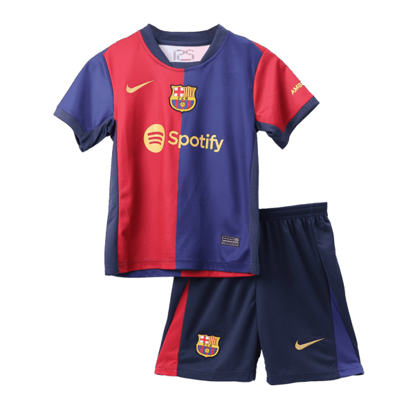 Kids Barcelona Home Full Kit(Jersey+Shorts+Socks) 2024/25 - Image 3