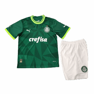 Kids SE Palmeiras Home Jersey Kit Replica 2023/24