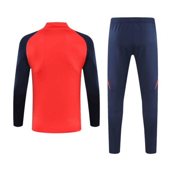 Manchester United 1/2 Zipper Sweat Kit(Top+Pants) Red 2024/25 - Image 2