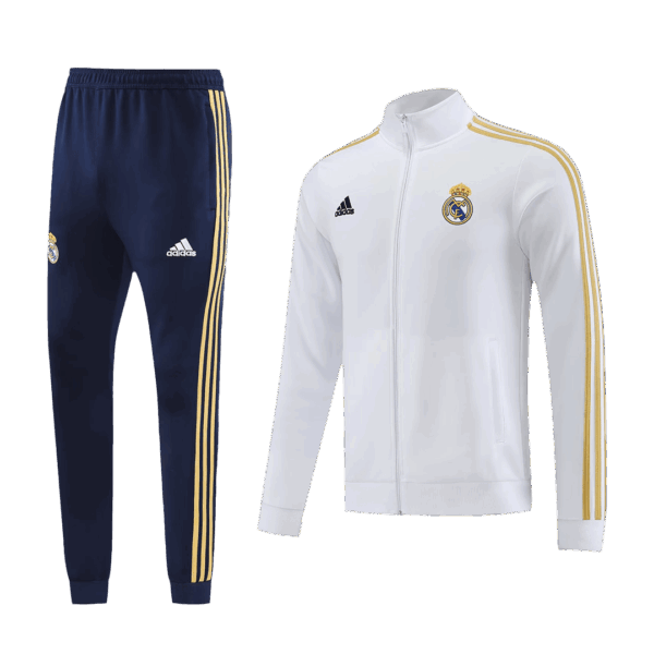 Real Madrid Training Kit Jacket+Pants White 2023/24 - Image 2