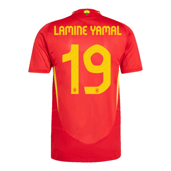 LAMINE YAMAL #19 Spain Home Jersey Player Version Euro 2024 - Image 3